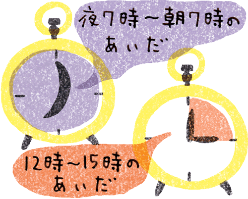 「赤ちゃんとママ」2019年6月号　赤ちゃんの睡眠リズムと体内時計のイメージイラスト