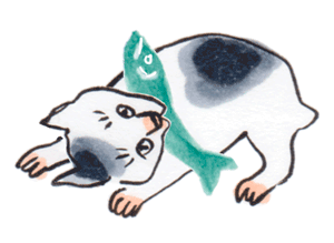 「詳細地図で歩きたい町」東京2017挿絵昔の猫のイラスト