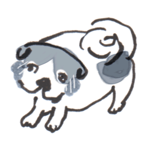 「詳細地図で歩きたい町」東京2017挿絵昔の犬のイラスト