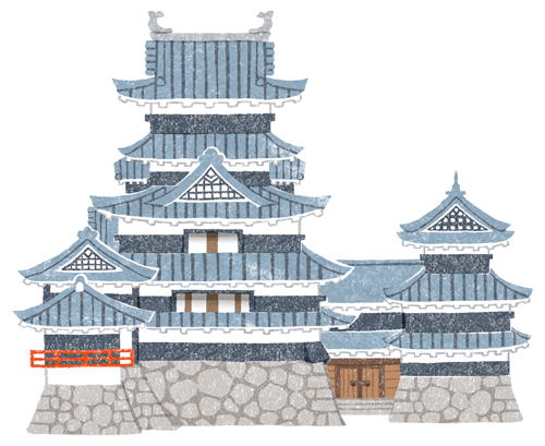城、天守閣イラスト