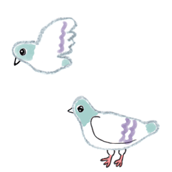 御朱印さんぽ 関西の寺社2018/12/15 鳩のイラスト