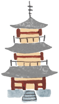 御朱印さんぽ 関東の寺社2017/12/15 塔イラスト