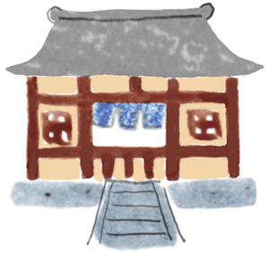 御朱印さんぽ 関東の寺社2017/12/15 講堂イラスト