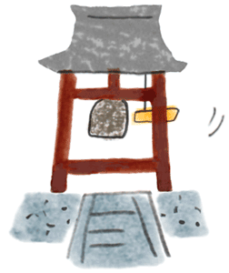 御朱印さんぽ 関東の寺社2017/12/15 鐘楼イラスト