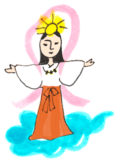 御朱印さんぽ 関東の寺社2017/12/15 天照大神イラスト