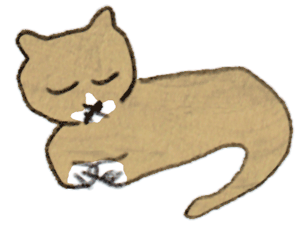 御朱印さんぽ 関東の寺社2017/12/15 眠っている猫のイラスト