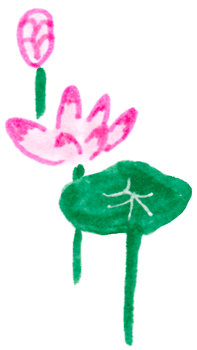 御朱印さんぽ 関東の寺社2017/12/15 蓮の花イラスト