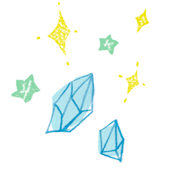 御朱印さんぽ 神奈川 埼玉 東京の寺社2019/12/15キラキラした水晶のイメージイラスト