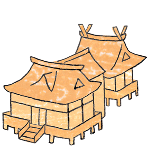 御朱印さんぽ 神奈川 埼玉 東京の寺社2019/12/15神社の建築 権現造イラスト