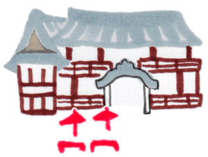 「詳細地図で歩きたい町」京都2016建物の挿絵