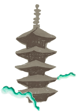 「詳細地図で歩きたい町」京都2016建物の挿絵