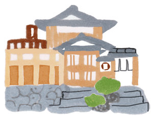 「詳細地図で歩きたい町」京都2016建物の挿絵