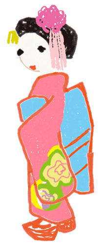 「詳細地図で歩きたい町」京都2016挿絵舞妓さんのイラスト