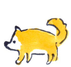 「詳細地図で歩きたい町」京都2017挿絵柴犬のイラスト
