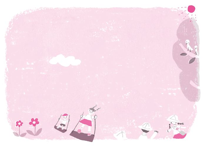 「PHP のびのび子育て」2012年7月号ブランコに乗る子どものイラスト