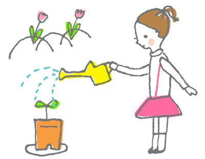 「こどもチャレンジ 月刊こどもを学ぶ」（ベネッセ）我慢についての挿絵
