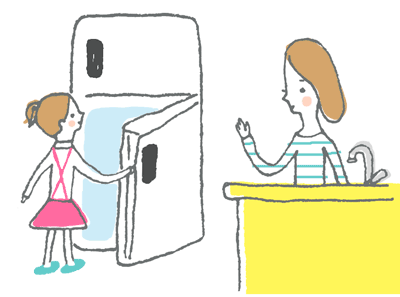 「こどもチャレンジ 月刊こどもを学ぶ」（ベネッセ）我慢についての挿絵