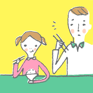 「こどもチャレンジ 月刊こどもを学ぶ」（ベネッセ）我慢についての挿絵