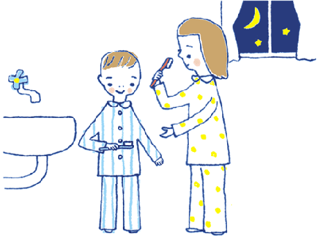 「こどもチャレンジ 月刊こどもを学ぶ」（ベネッセ）時間についての挿絵