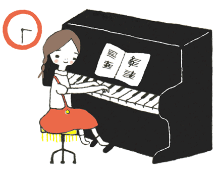 「こどもチャレンジ 月刊こどもを学ぶ」（ベネッセ）時間についての挿絵