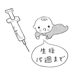 kodomoe2019年12月号 予防接種の説明をする赤ちゃんのイラスト