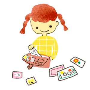 kodomoe2020年2月号 まねっこ遊びのイラスト