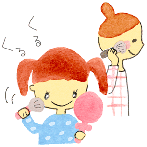 kodomoe2020年2月号 まねっこ遊びのイラスト