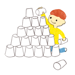 kodomoe2020年2月号 ブロック遊びのイラスト