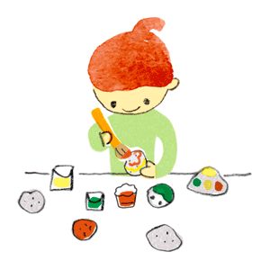kodomoe2020年2月号 工作遊びのイラスト