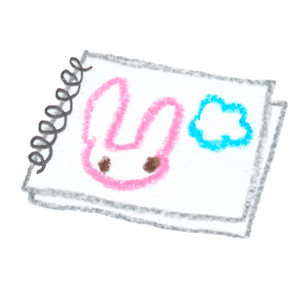 kodomoe2020年2月号 幼児が落書きしたスケッチブックのイラスト