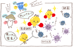 kodomoe web広告　2022年子どもの免疫についてのイメージイラスト