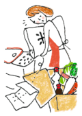 東京中日新聞「妻と夫の定年塾」挿絵2010年