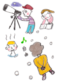 東京中日新聞「妻と夫の定年塾」挿絵2013年
