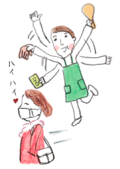 東京中日新聞「妻と夫の定年塾」挿絵2015年